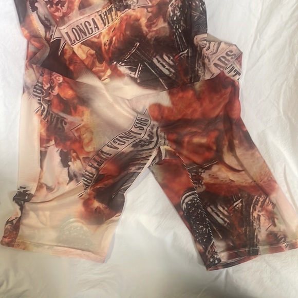 Western Pattern Sheer Romper - Picture 3 of 5